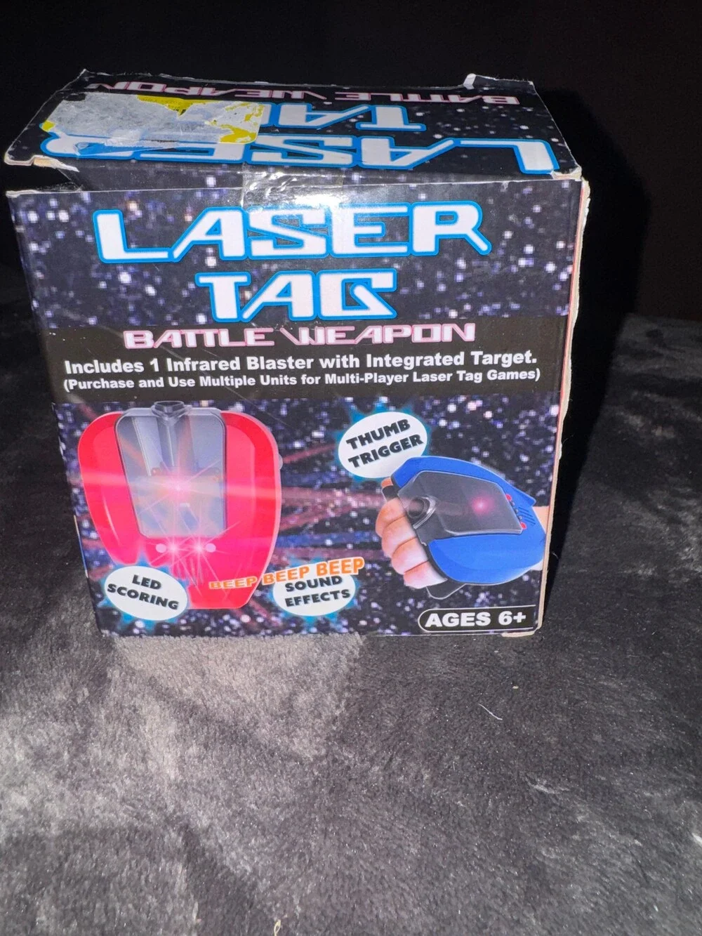 Blue Laser Tag Battle Weapon Handheld Infrared Blaster Ages 6+
